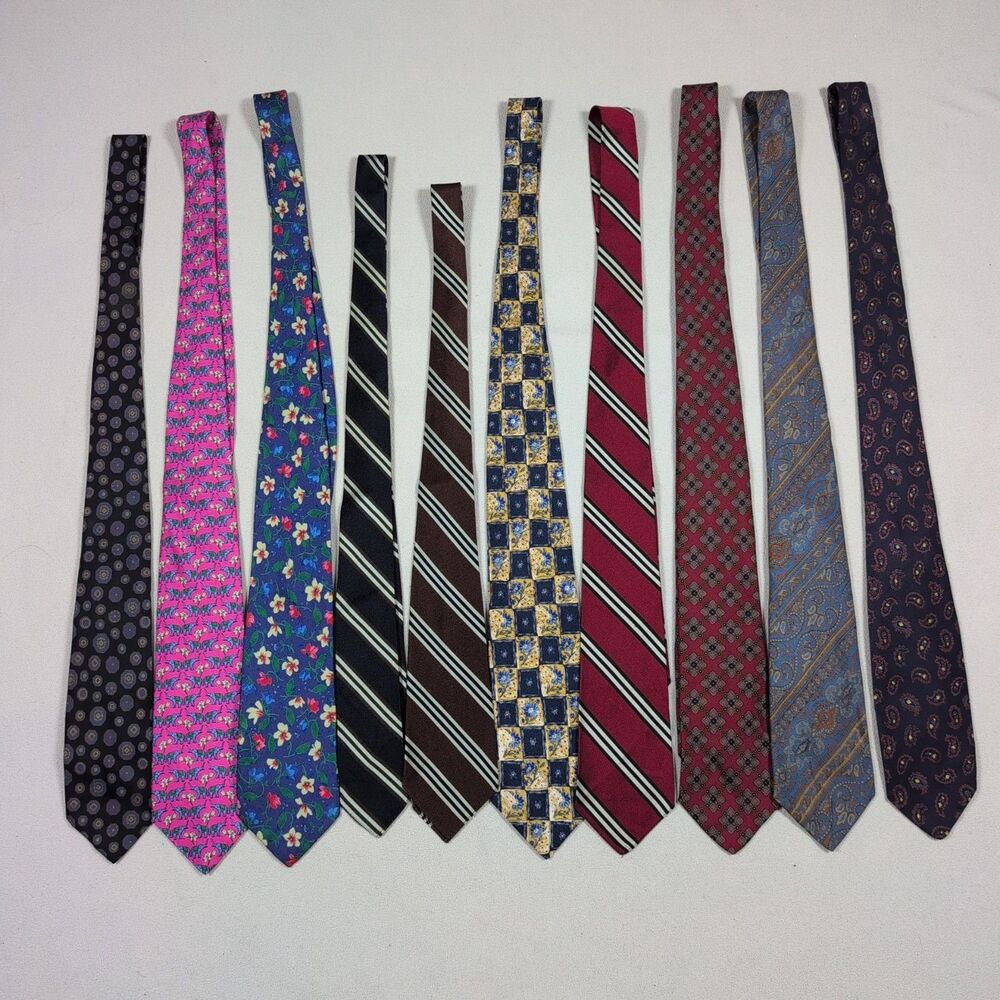 Lot of 10 Brooks Brothers Men's Tie Necktie Classic Ties 100% Silk Makers
